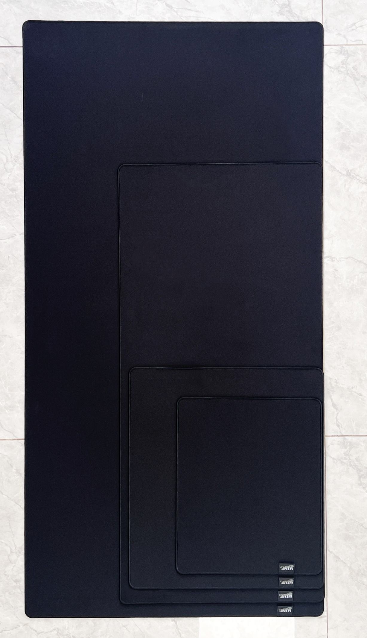 Custom High Quality Non Slip Natural Rubber XL XXL Large Computer Keyboard Deskpads Absolute Black Gaming Mouse Pads
